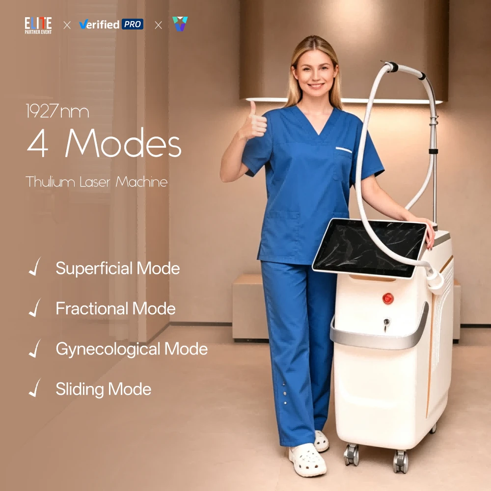 1927nm Thulium Laser Fractional Skin Rejuvenation Equipment Minimal Downtime Scar Stretch Mark Removal